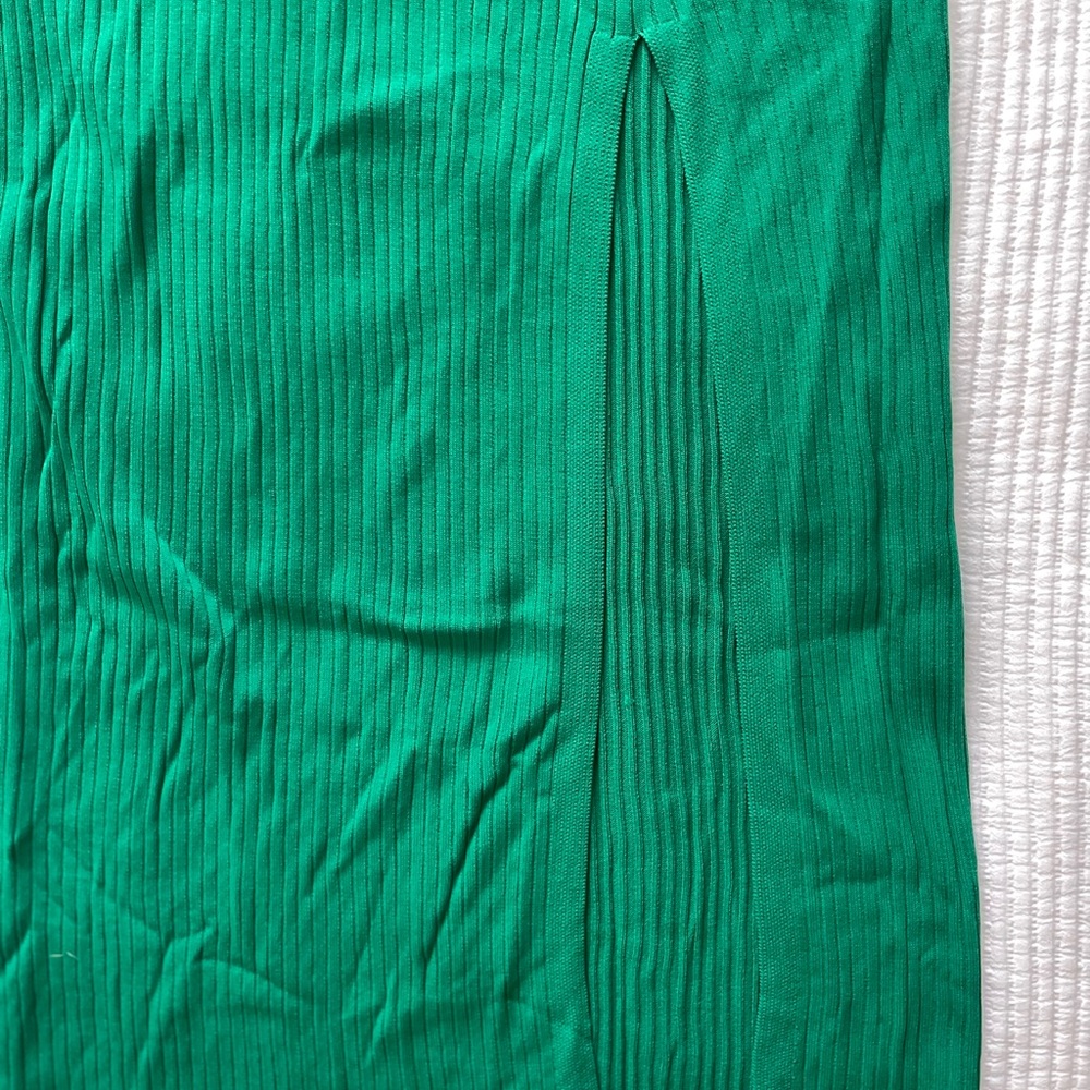Line & Dot Jules Ribbed Long Sleeve Dress in Green size M - Picture 6 of 6